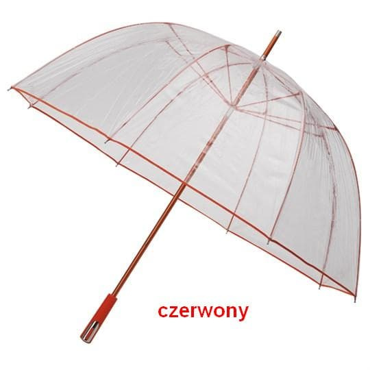 parasol transparentny na włóknie wielki