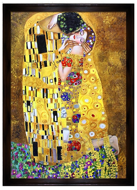 Gustav Klimt-Der Kuss-200x140 Ölgemälde Handgemalt Leinwand Rahmen Sygniert G94779, cena 1299e, wys.49,90e, http://www.go-bi.pl/produkty/g94779-obraz.html