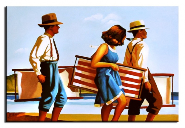 Jack Vettriano-70x50cm Ölgemälde Handgemalt Leinwand Signiert G02889, cena 99,99e,wys.7,99e, http://www.go-bi.pl/produkty/obraz-02889.html