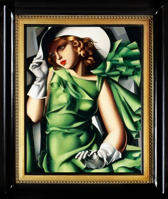 Tamara de Lempicka-Dame mit Handschuhen-Leinwand + Rahmen 68x58cm,to tez wydruki !! daj te 3 obrazy na jedna aukcje, cena 55,99e,http://www.go-bi.pl/produkty/g94419-obraz.html